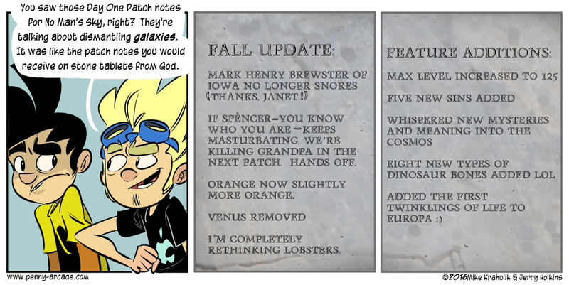 Illustration for article titled Sunday Comics: Patch Notes